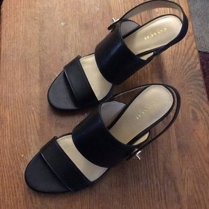 Black pump sandals